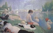Georges Seurat Bathing at Asnieres (mk35) oil on canvas